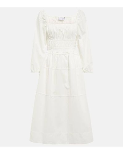 Proenza Schouler White Label vestido en popelin de algodon - Blanco