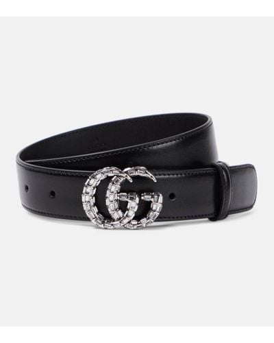 Gucci Logo-buckle Leather Belt - Black