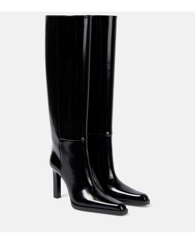 Saint Laurent Nina Leather Knee-high Boots - Black