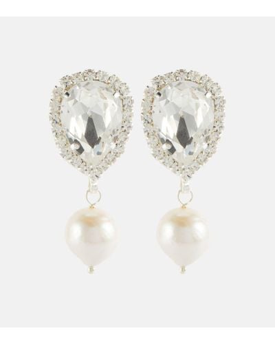 Magda Butrym Embellished Pearl Earrings - White
