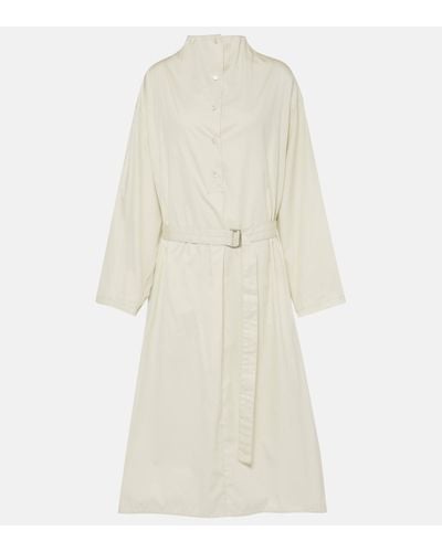 Lemaire Robe longue en coton - Blanc