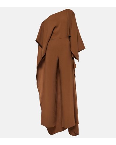 ‎Taller Marmo Jerry Draped Wide-leg Jumpsuit - Brown