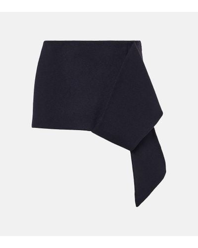 Prada Minifalda Cloth de lana y cachemir - Negro