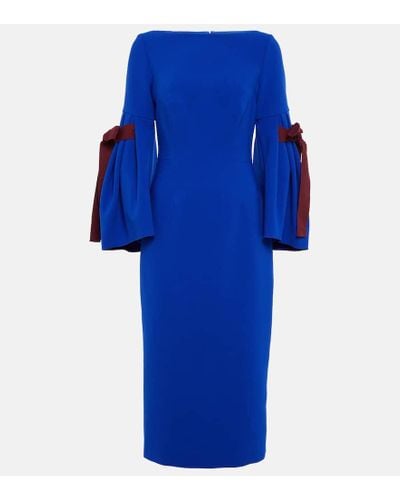 ROKSANDA Calispi Crepe Midi Dress - Blue