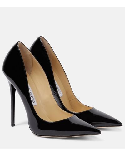 Jimmy Choo Anouk Patent Leather Court Shoes - Black