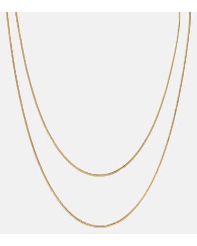 Sophie Buhai Halskette Double Diana aus Sterlingsilber, 18kt vergoldet - Weiß