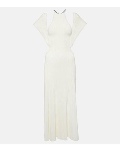 Chloé Cutout Wool Maxi Dress - White