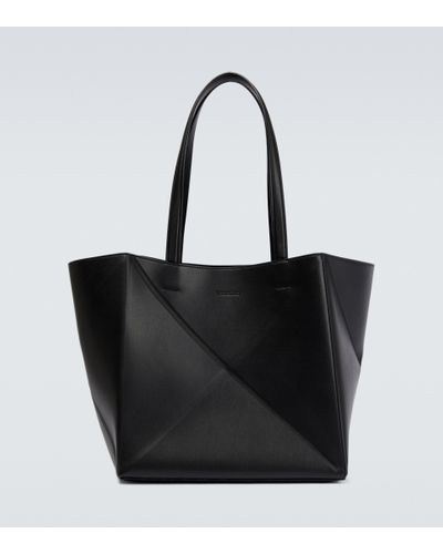 Nanushka Origami Faux Leather Tote Bag - Black