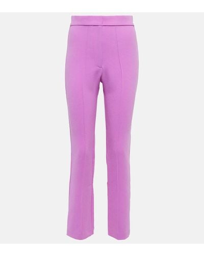 Alex Perry Dallin High-rise Straight Cropped Pants - Pink