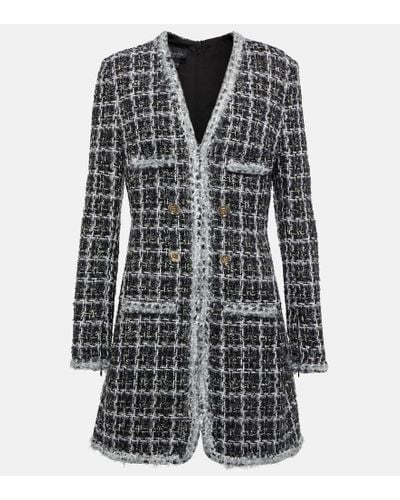 Giambattista Valli Long-sleeve Tweed Minidress - Gray