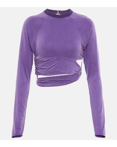 Jacquemus Le T-shirt Espelho Cutout Crop Top - Purple