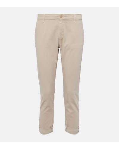AG Jeans Caden Mid-rise Twill Tapered Pants - Natural