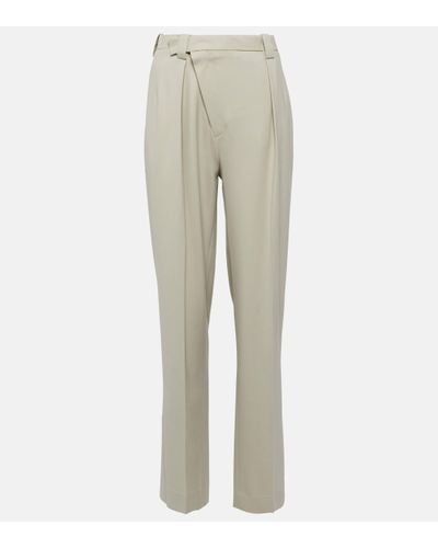 Victoria Beckham Straight Trousers - Natural