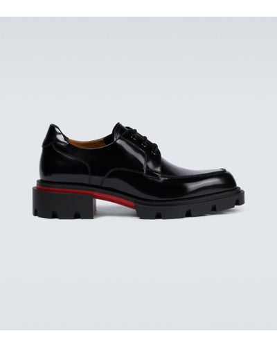 Christian Louboutin Our Georges Leather Lace-up Shoes - Black