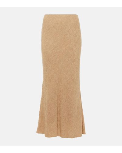 Gabriela Hearst Belo Silk And Wool Boucle Maxi Skirt - Natural