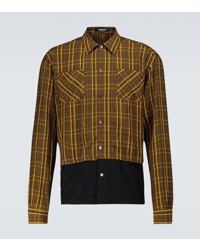Undercover Checked Long-sleeved Shirt - Green