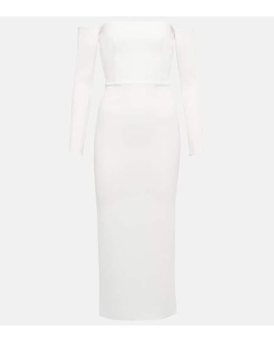 Alex Perry Bridal Tate Stretch-crepe Midi Dress - White