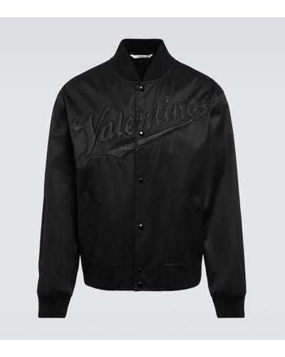 Valentino Chaqueta bomber de algodon - Negro