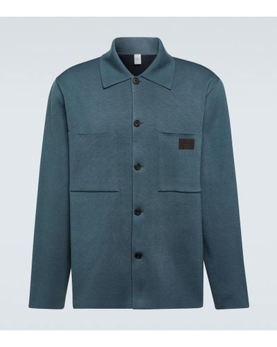 Berluti Sobrecamisa de mezcla de algodon - Azul