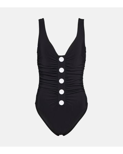 Karla Colletto Basics Square-neck Swimsuit - Black
