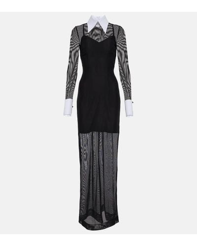 Dolce & Gabbana X Kim Tulle Maxi Dress - Black