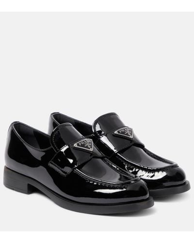 Prada Loafers aus Lackleder - Schwarz