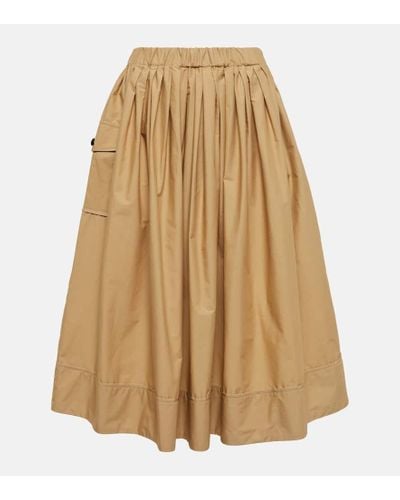 Co. A-line Tton Midi Skirt - Natural