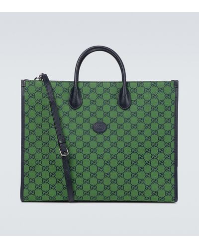 Gucci GG Multicolour Large Tote Bag - Green
