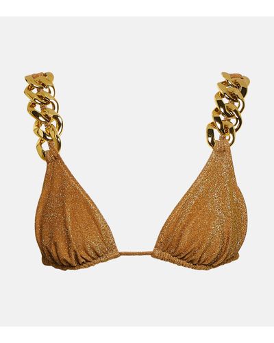 SAME Gold Chain Bikini Top - Natural