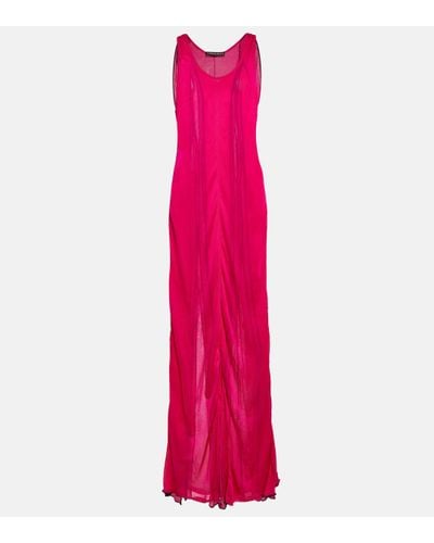 Y. Project Chiffon Maxi Dress - Pink