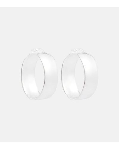 Jil Sander Silver-toned Hoop Earrings - White