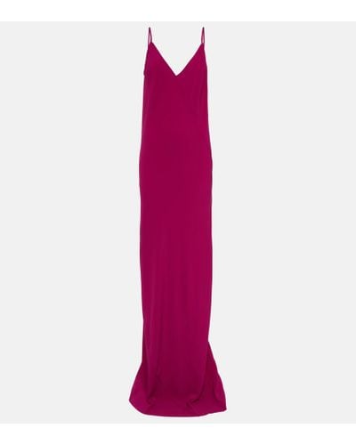 Rick Owens Silk-satin Maxi Dress - Purple