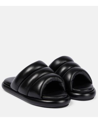 Proenza Schouler Padded Leather Slides - Black