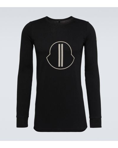 Moncler Genius X Rick Owens – T-shirt en coton a logo - Noir