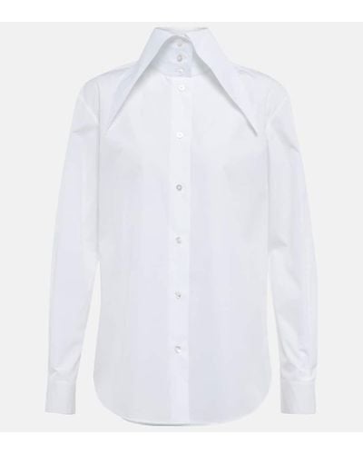 The Row Armelle Cotton Poplin Shirt - White