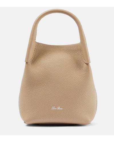 Loro Piana Bale Micro Leather Tote Bag - Natural