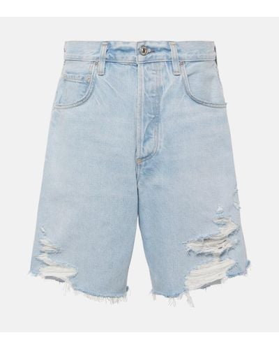 Citizens of Humanity Distressed Jeansshorts Ayla - Blau