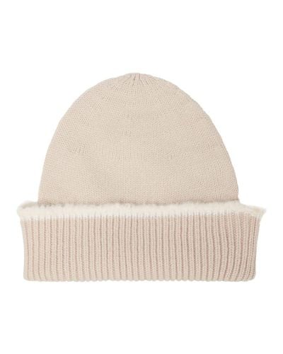 Barrie Ribbed-knit Cashmere Beanie - Natural