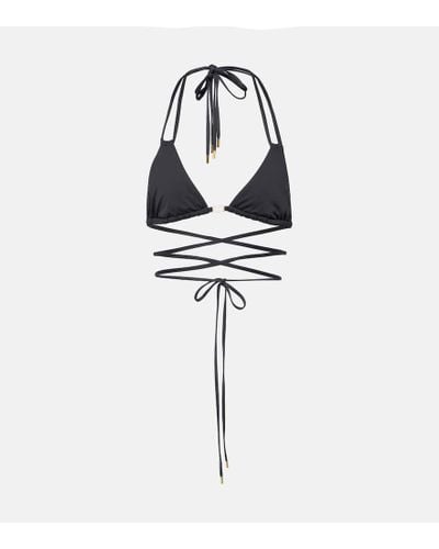 Loewe Paula's Ibiza - Top bikini a triangolo - Bianco