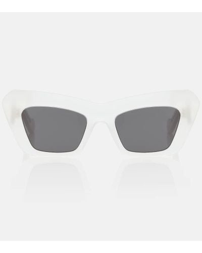 Loewe Anagram-logo Cat-eye Acetate Sunglasses - Gray