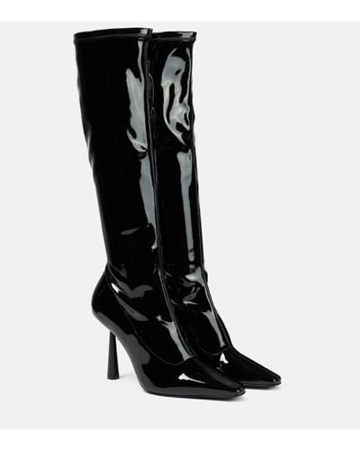 Gia Borghini Rosie 8 Faux Leather Knee-high Boots - Black