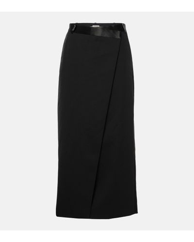Jonathan Simkhai Clarissa Wool-blend Maxi Skirt - Black
