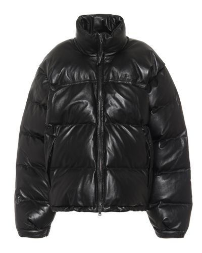 patent leather puffer jacket