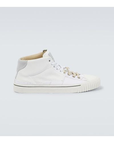 Maison Margiela New Evolution Leather High-top Sneakers - White