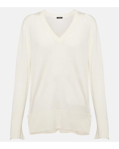 JOSEPH Wool And Silk Sweater - White