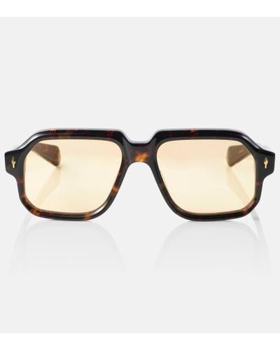 Jacques Marie Mage Eckige Sonnenbrille Challenger - Braun