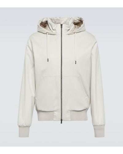 Herno Silk And Cashmere Hooded Jacket - White