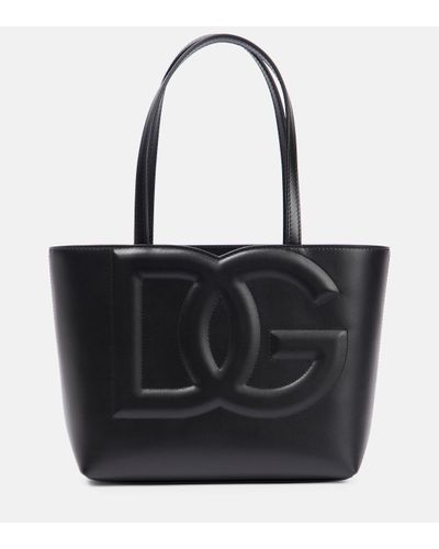 Dolce & Gabbana Cabas DG en cuir - Noir
