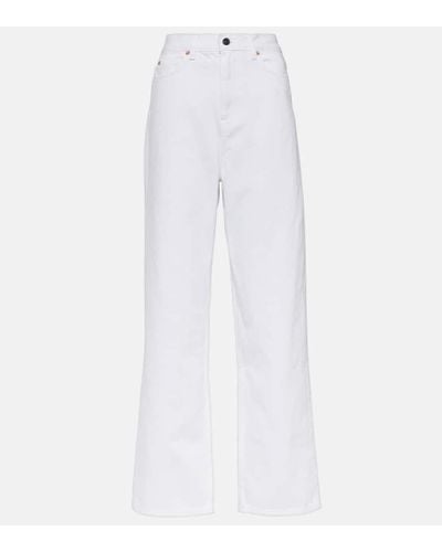 Wardrobe NYC High-Rise Straight Jeans - Weiß