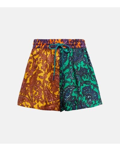 Zimmermann Tiggy Printed Linen Shorts - Multicolour